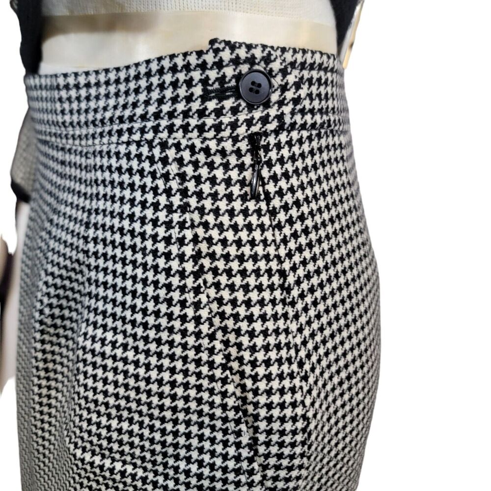 Yves Saint Laurent Suit Womans 36 Black & White Houndstooth Vintage 2 Pc. Suit - Picture 9 of 13